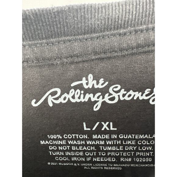 Rolling Stones Shirt Womens Large Black Pink Graphic Tee Colorful Music Band - Picture 2 of 5